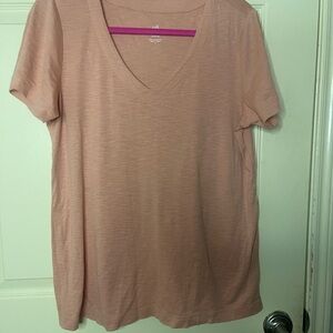 J. Jill Tan Relaxed Short Sleeve T-Shirt